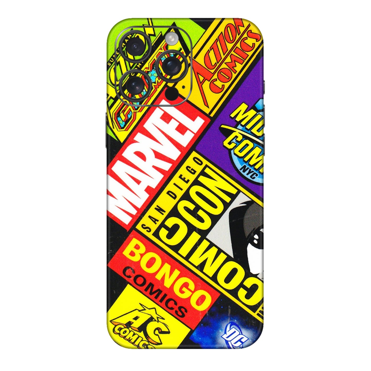 Apple iPhone Skins (All Models) - Bongo Comic Con - 3D Embossed Finish (L-325) iPhone 16 pro