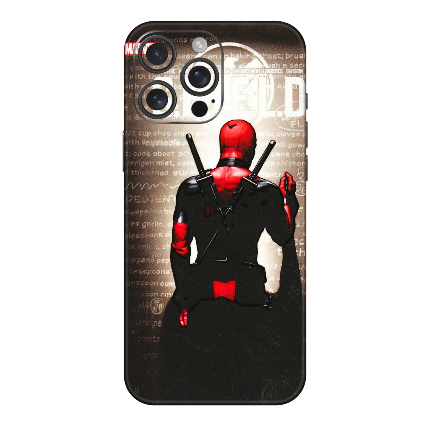 Apple iPhone Skins (All Models) - Deadpool - 3D Embossed Finish (L-56) iPhone 16 pro