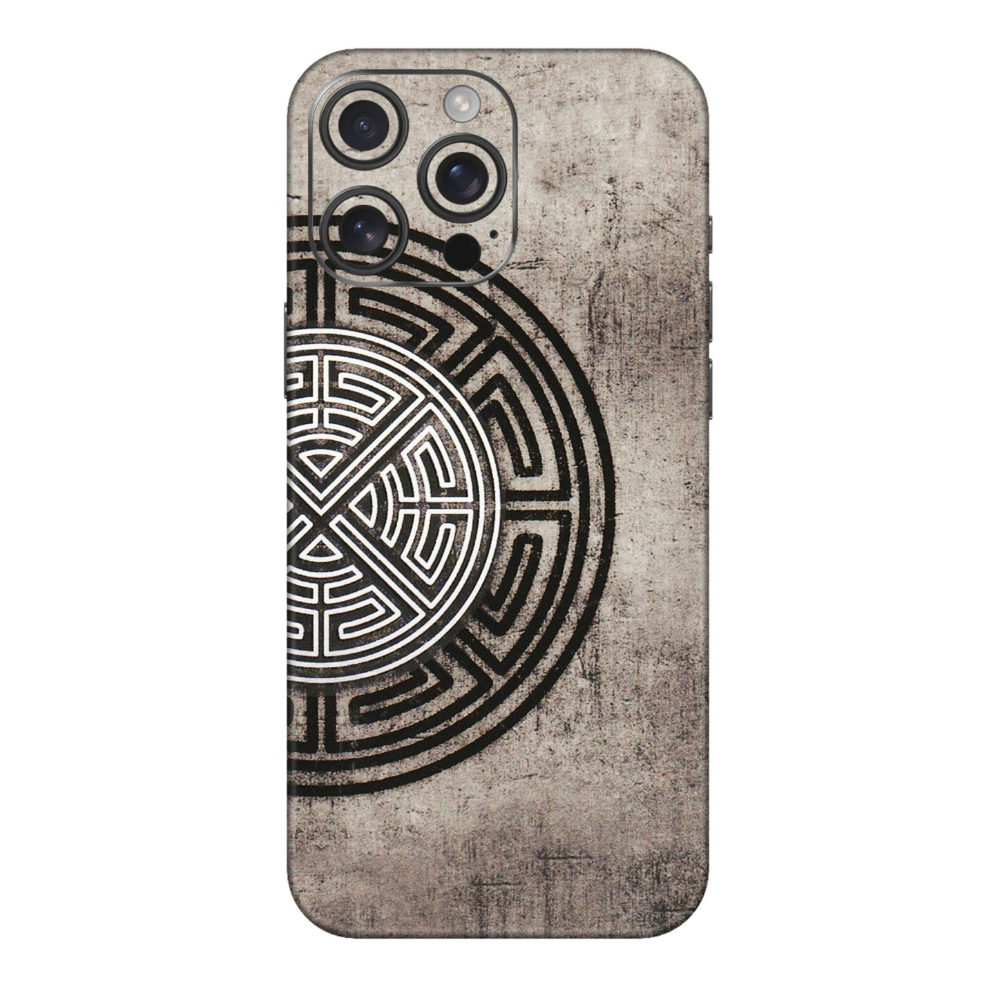 Apple iPhone Skins (All Models) - Mysterious Circular Design - 3D Embossed Finish (L-63) iPhone 16 pro