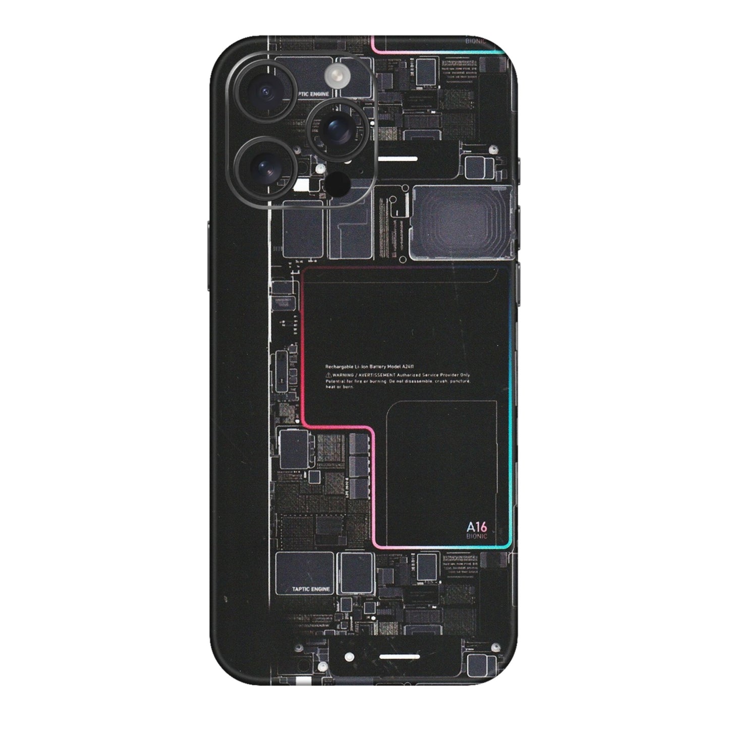 Apple iPhone Skins (All Models) - Motherboard Circuit Layout - Matte Finish (M-117) iPhone 16 pro