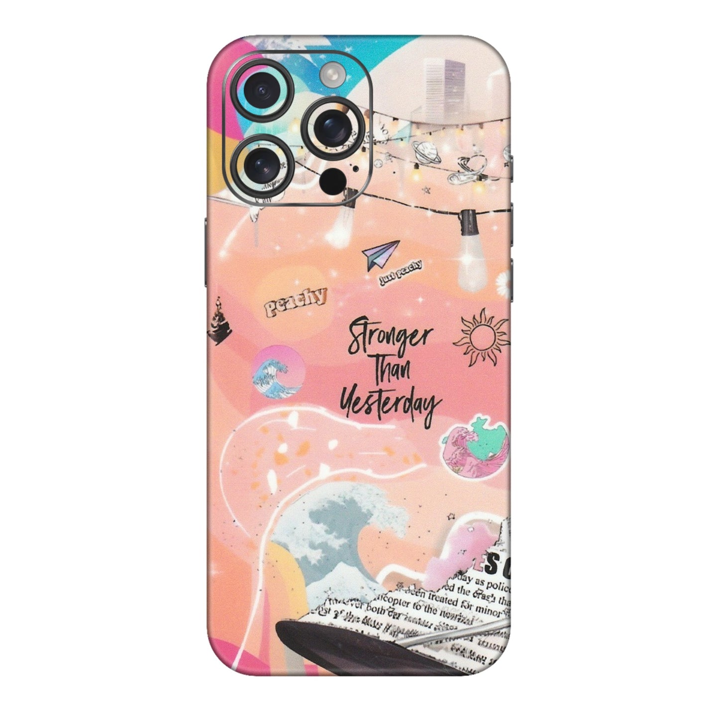 Apple iPhone Skins (All Models) - Stronger Then Yesterday - Matte Finish (M-128) iPhone 16 pro