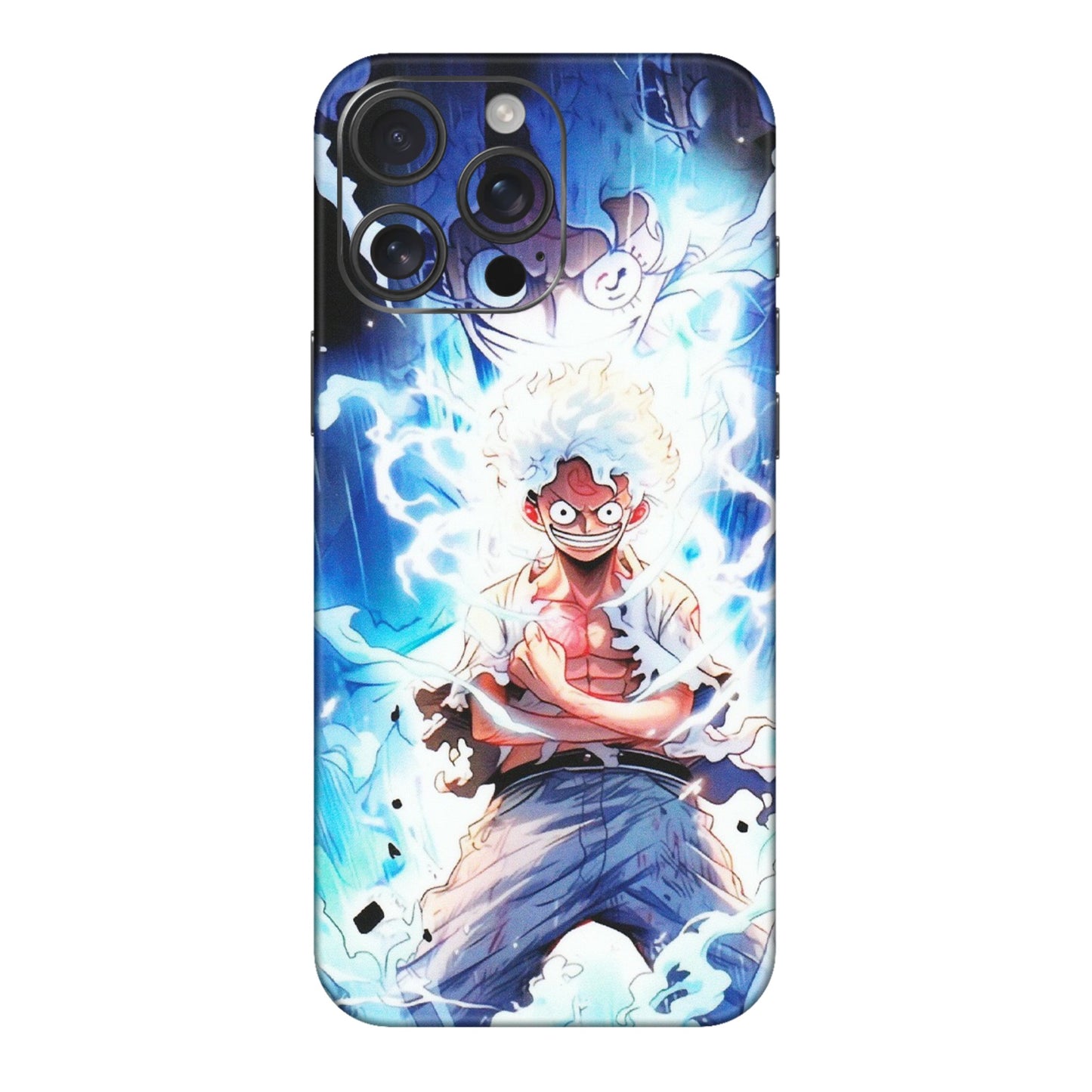 Apple iPhone Skins (All Models) - Blue Thunder Luffy Anime - Matte Finish (M-132) iPhone 16 pro