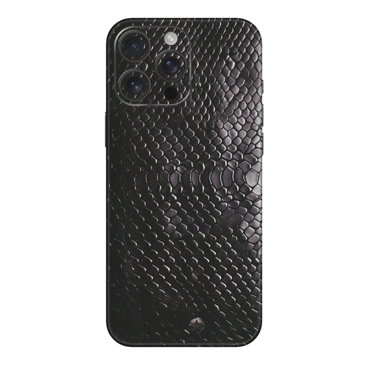 Apple iPhone Skins (All Models) - Black Snack Leather - Matte Finish (M-147) iPhone 16 pro