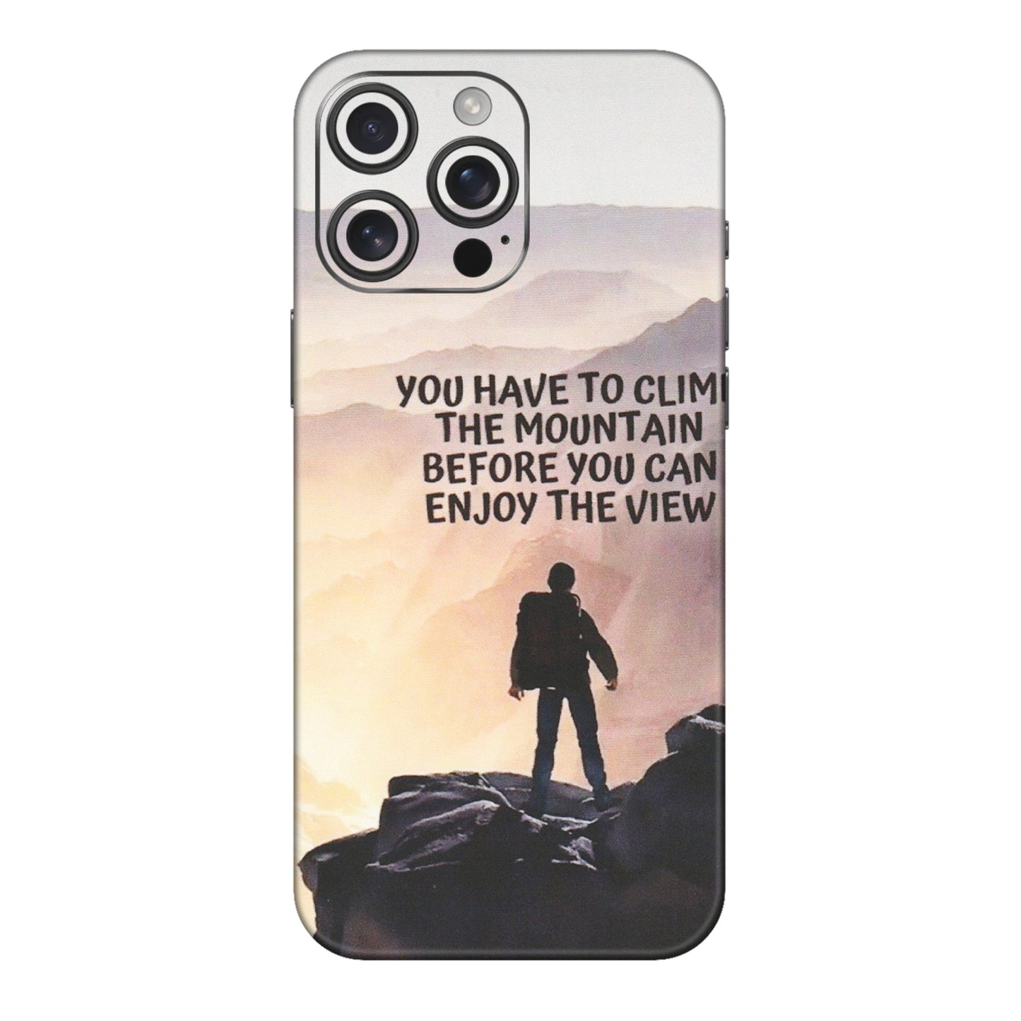 Apple iPhone Skins (All Models) - Motivational Hiking Mountain - Matte Finish (M-28) iPhone 16 pro