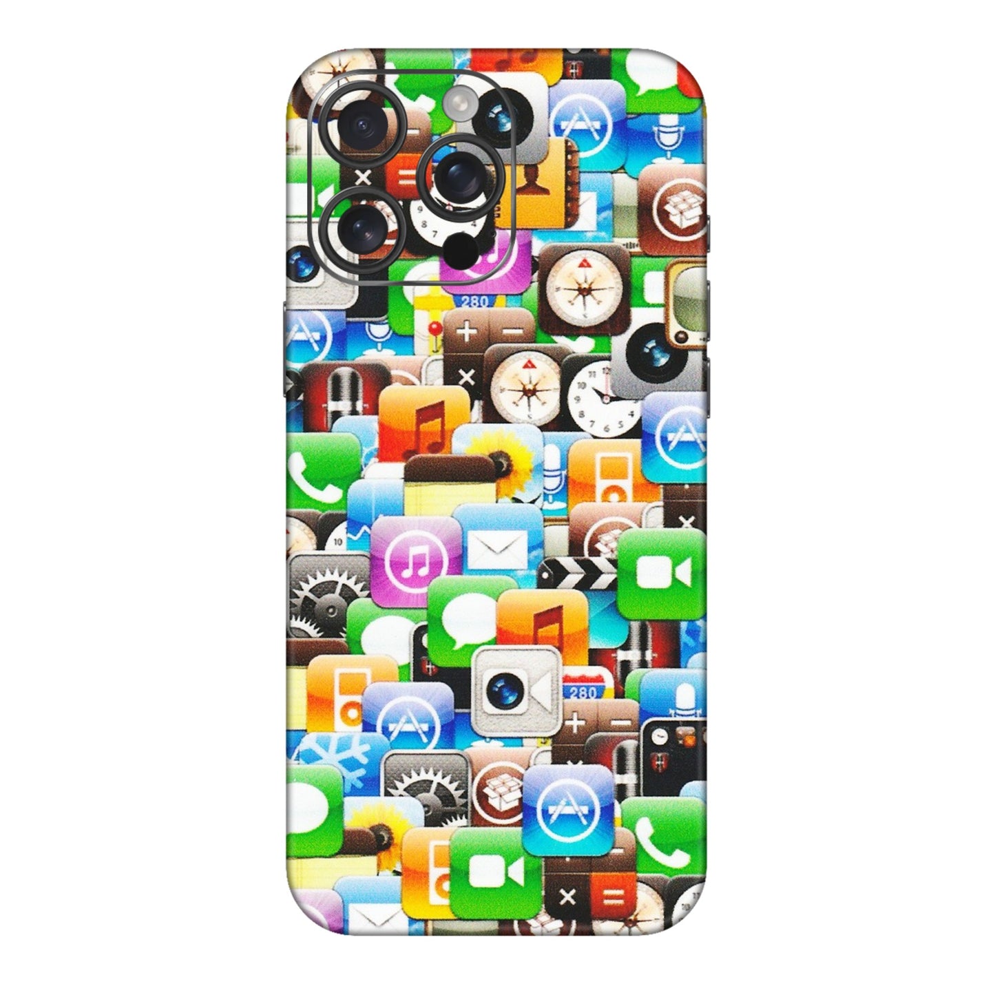 Apple iPhone Skins (All Models) - All Apple Icons - Matte Finish (M-93) iPhone 16 pro