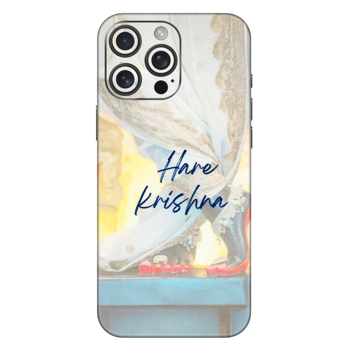 Apple iPhone Skins (All Models) - Hare Krishna - 3D Embossed Finish (L-03) iPhone 16 Pro Max