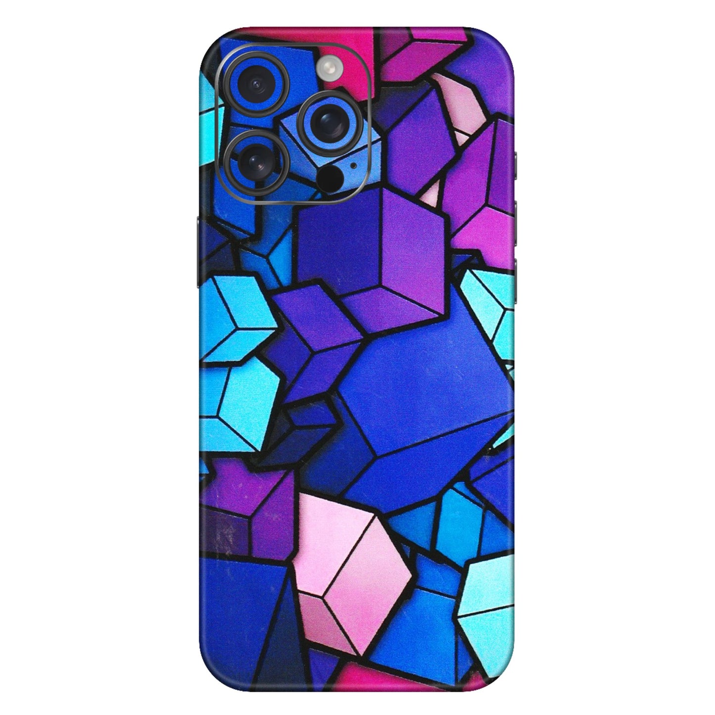 Apple iPhone Skins (All Models) - Cube Doodle - 3D Embossed Finish (L-141) iPhone 16 Pro Max