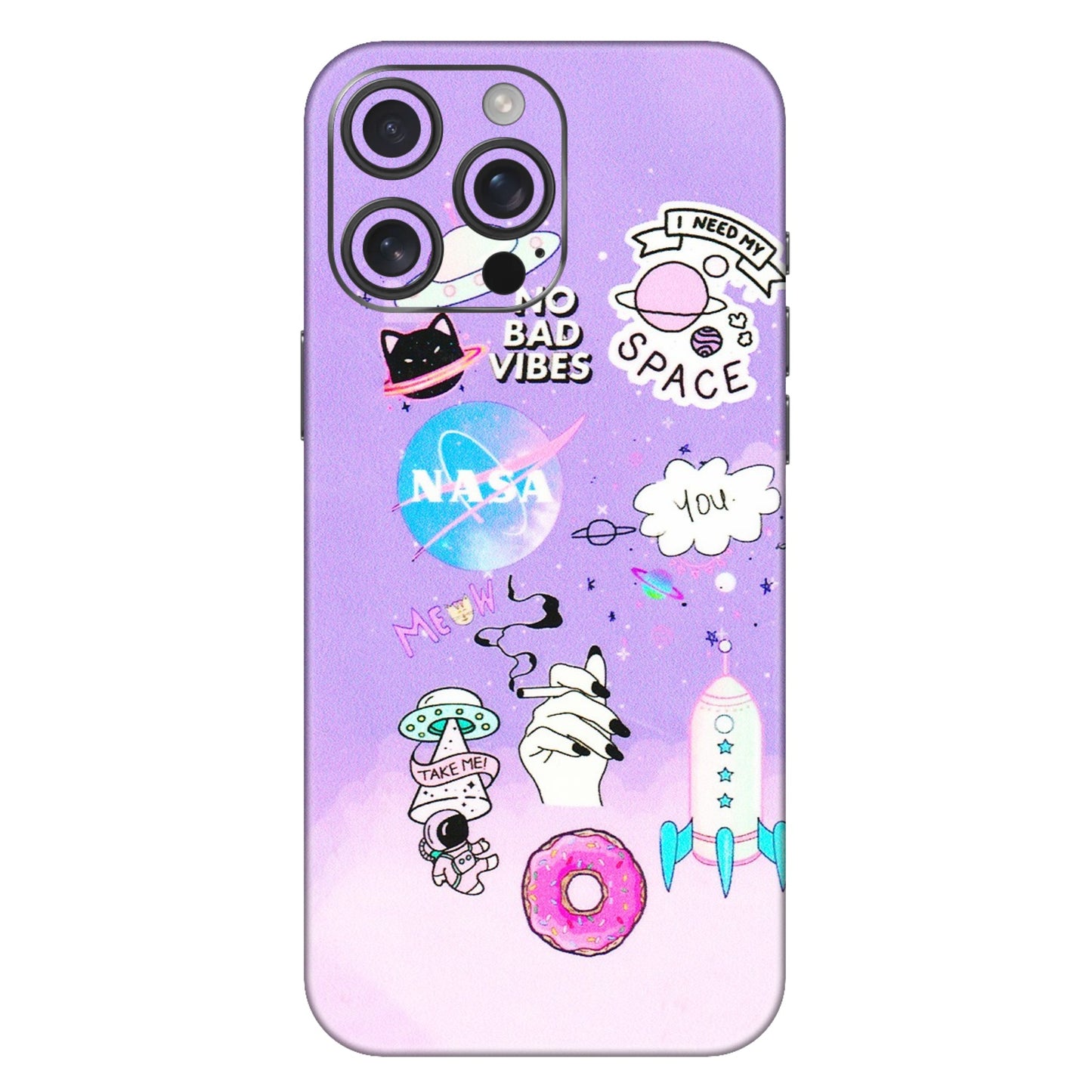 Apple iPhone Skins (All Models) - I Need My Nasa Skin - 3D Embossed Finish (L-149) iPhone 16 Pro Max
