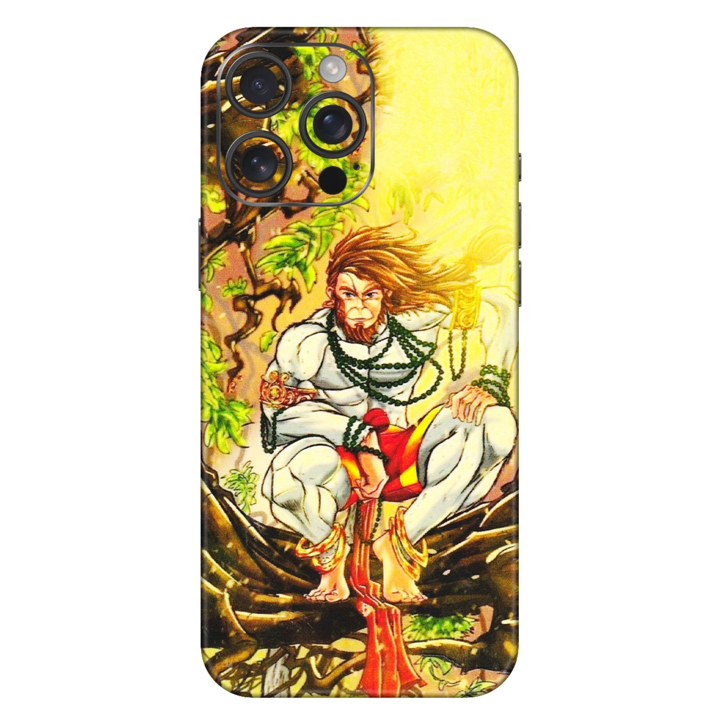 Apple iPhone Skins (All Models) - Lord Hanuman - 3D Embossed Finish (L-152) iPhone 16 Pro Max