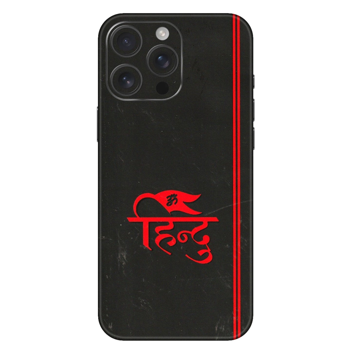 Apple iPhone Skins (All Models) - Hindu Black - 3D Embossed Finish (L-153) iPhone 16 Pro Max
