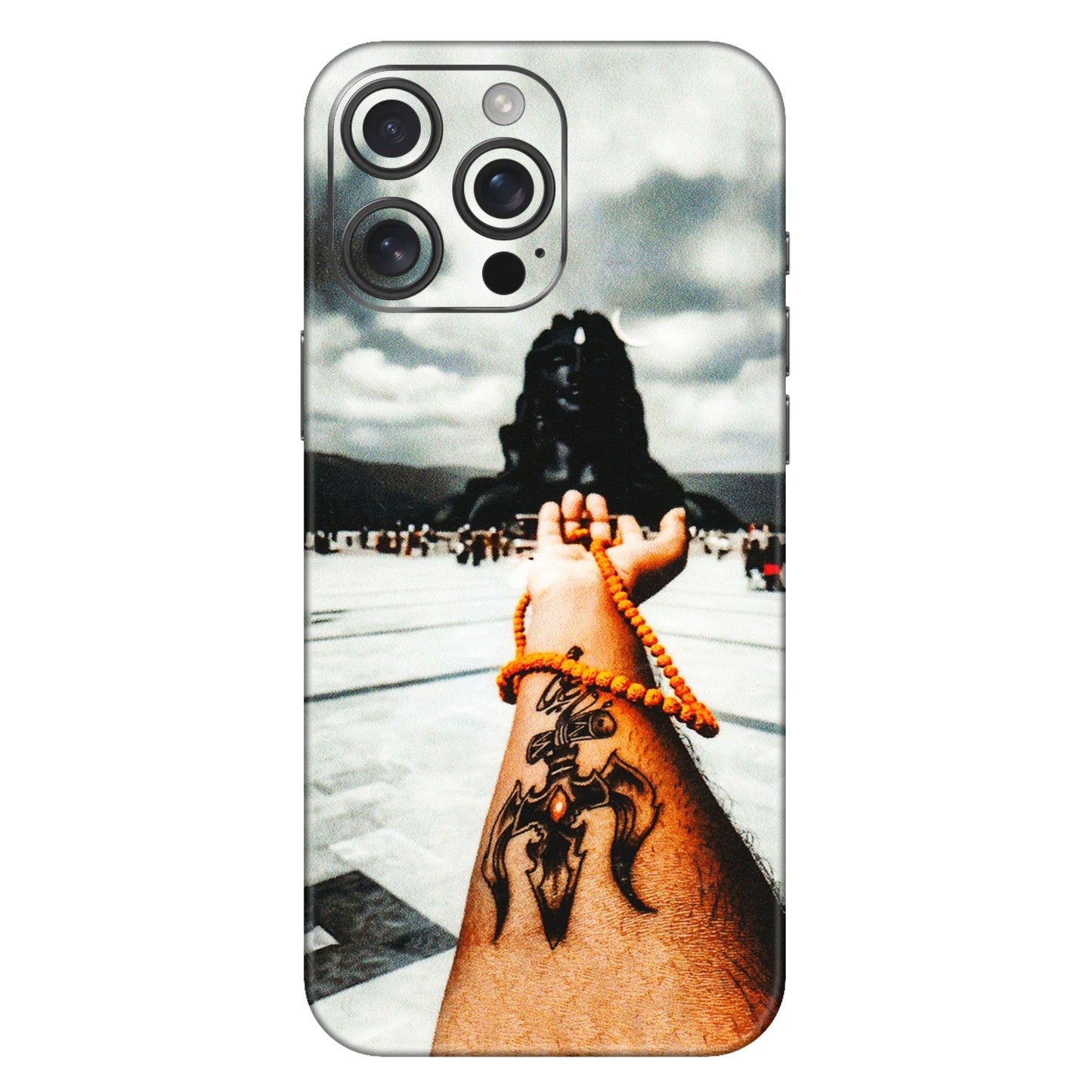 Apple iPhone Skins (All Models) - Jai Adiyogi Mahakaal - 3D Embossed Finish (L-164) iPhone 16 Pro Max