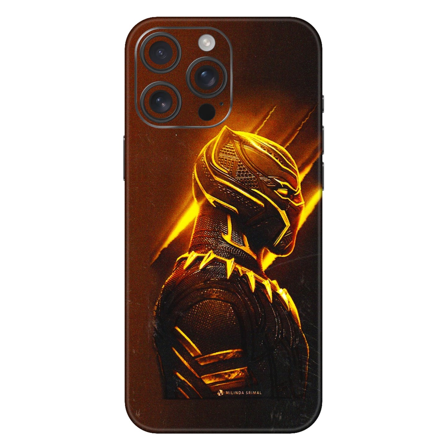 Apple iPhone Skins (All Models) - Gold Black Panther - 3D Embossed Finish (L-181) iPhone 16 Pro Max