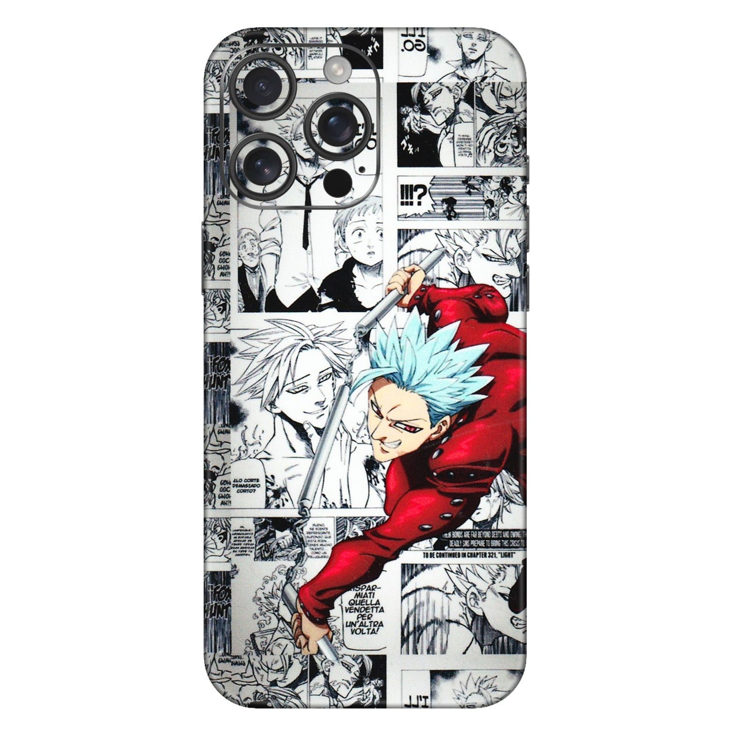 Apple iPhone Skins (All Models) - Anime Comic - 3D Embossed Finish (L-192) iPhone 16 Pro Max