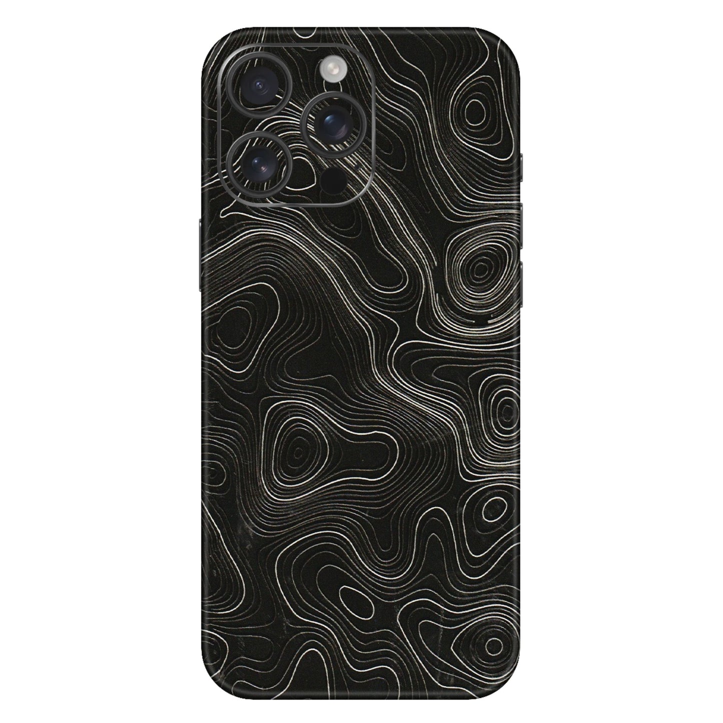 Apple iPhone Skins (All Models) - Black Swirl - 3D Embossed Finish (L-196) iPhone 16 Pro Max