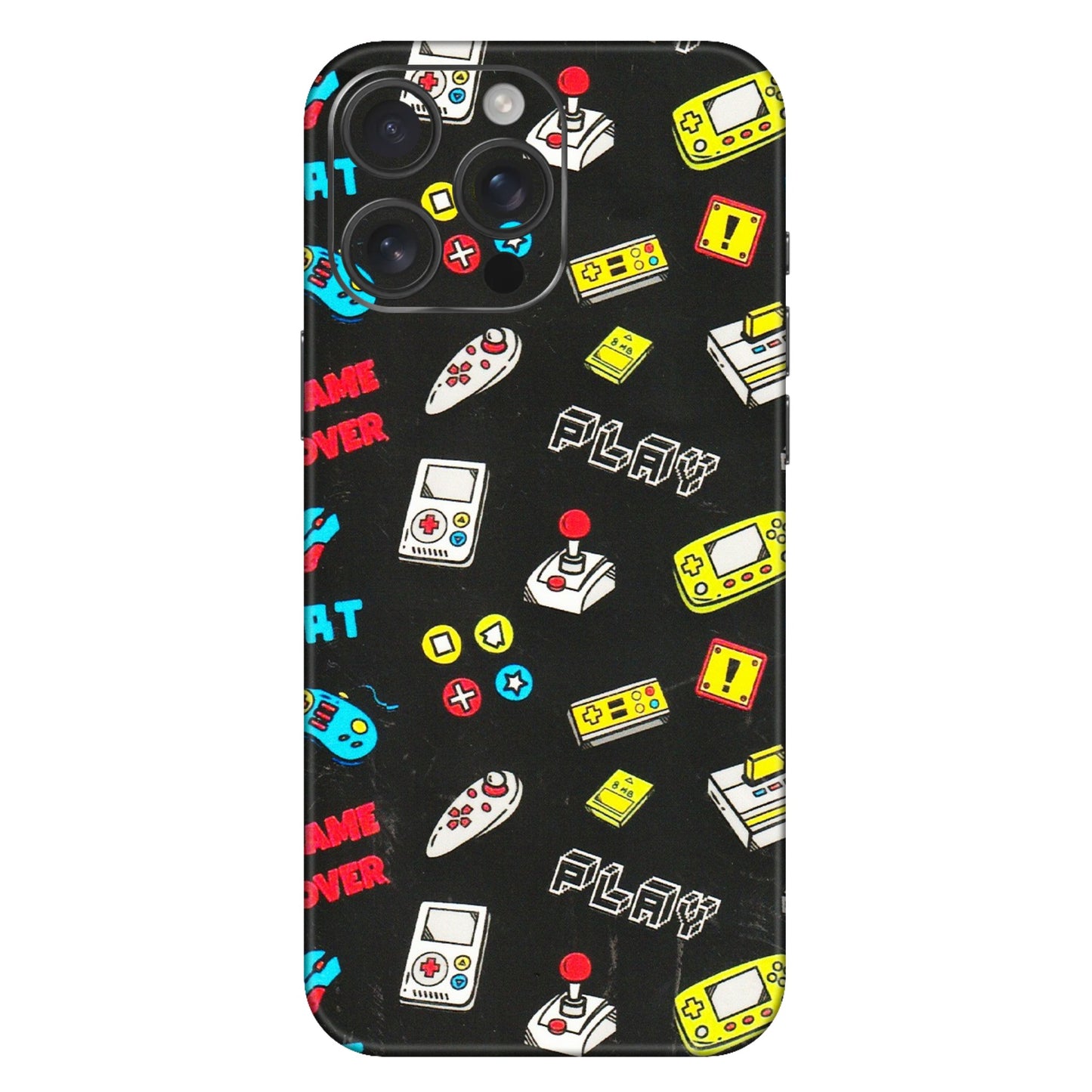 Apple iPhone Skins (All Models) - Gaming Doodles - 3D Embossed Finish (L-224) iPhone 16 Pro Max