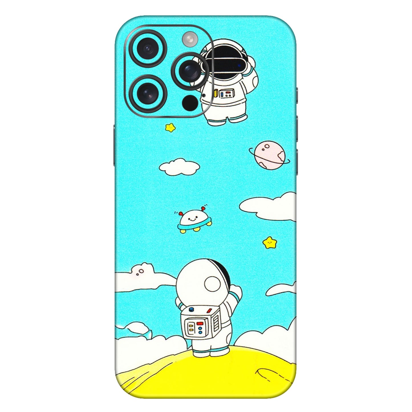 Apple iPhone Skins (All Models) - Blue Skies Astro Float - 3D Embossed Finish (L-230) iPhone 16 Pro Max