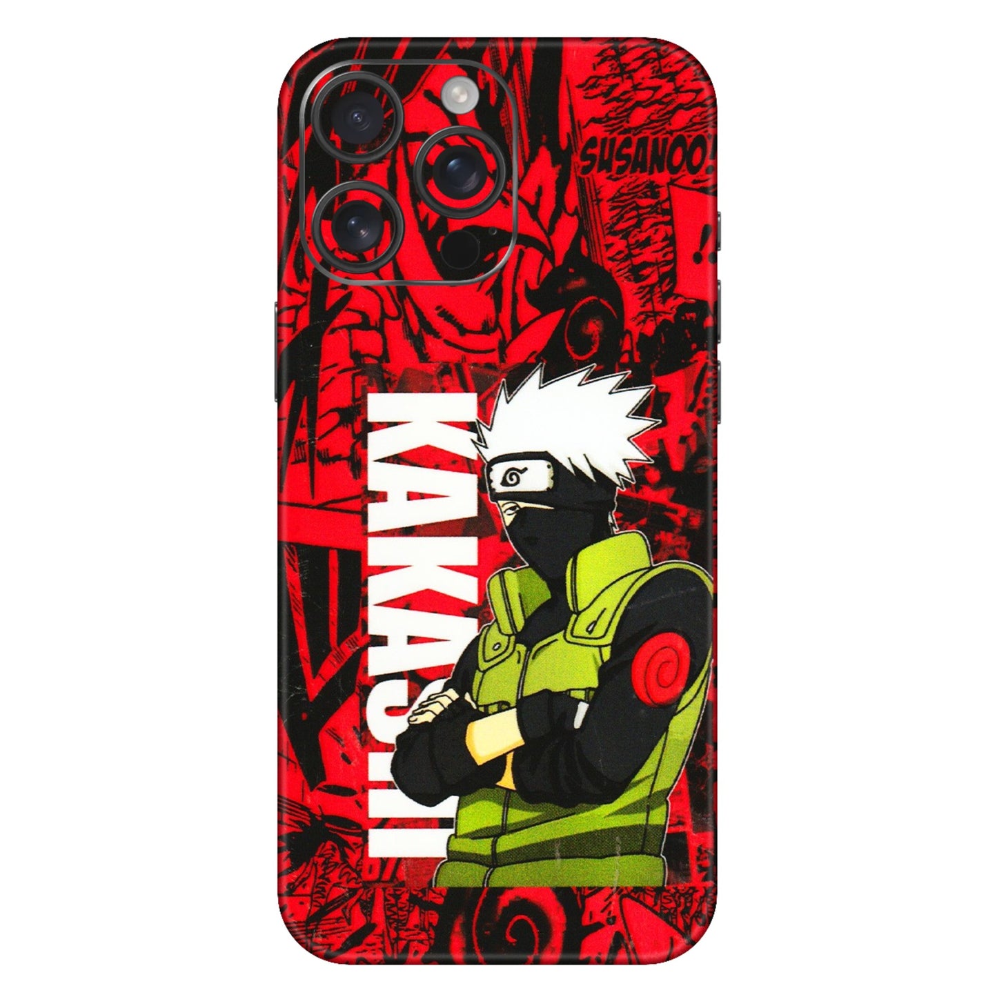 Apple iPhone Skins (All Models) - Kakashi Red Anime - 3D Embossed Finish (L-251) iPhone 16 Pro Max