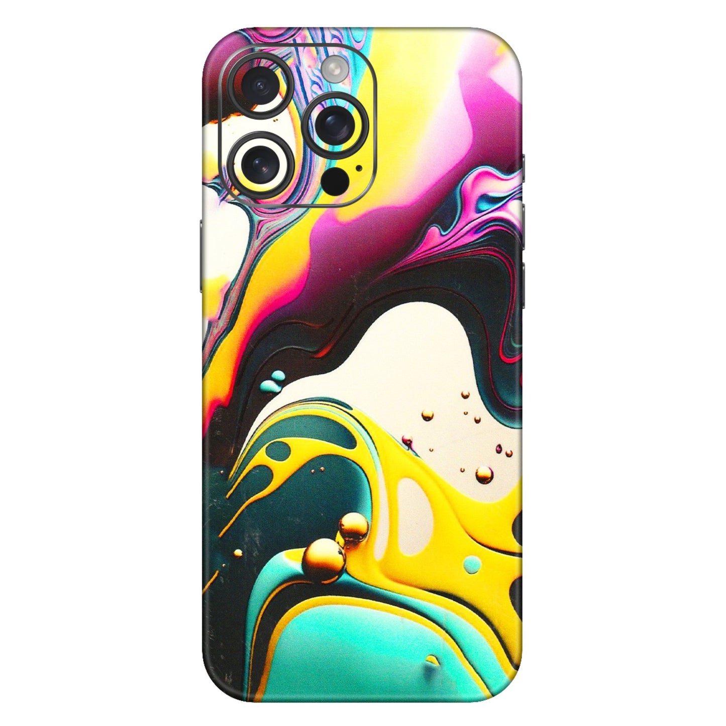 Apple iPhone Skins (All Models) - Multicolor Abstract pattern - 3D Embossed Finish (L-254) iPhone 16 Pro Max