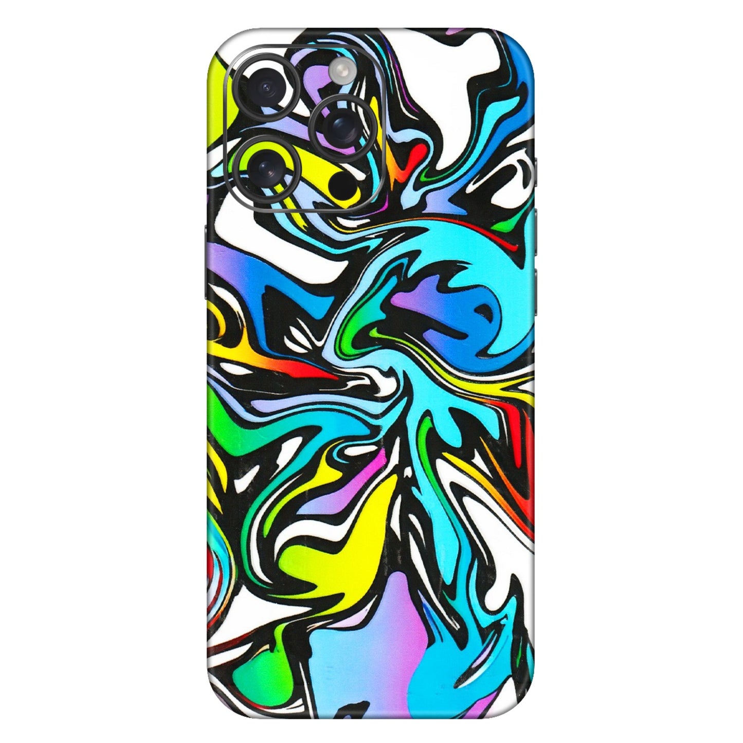 Apple iPhone Skins (All Models) - Abstract Colour Paints - 3D Embossed Finish (L-271) iPhone 16 Pro Max