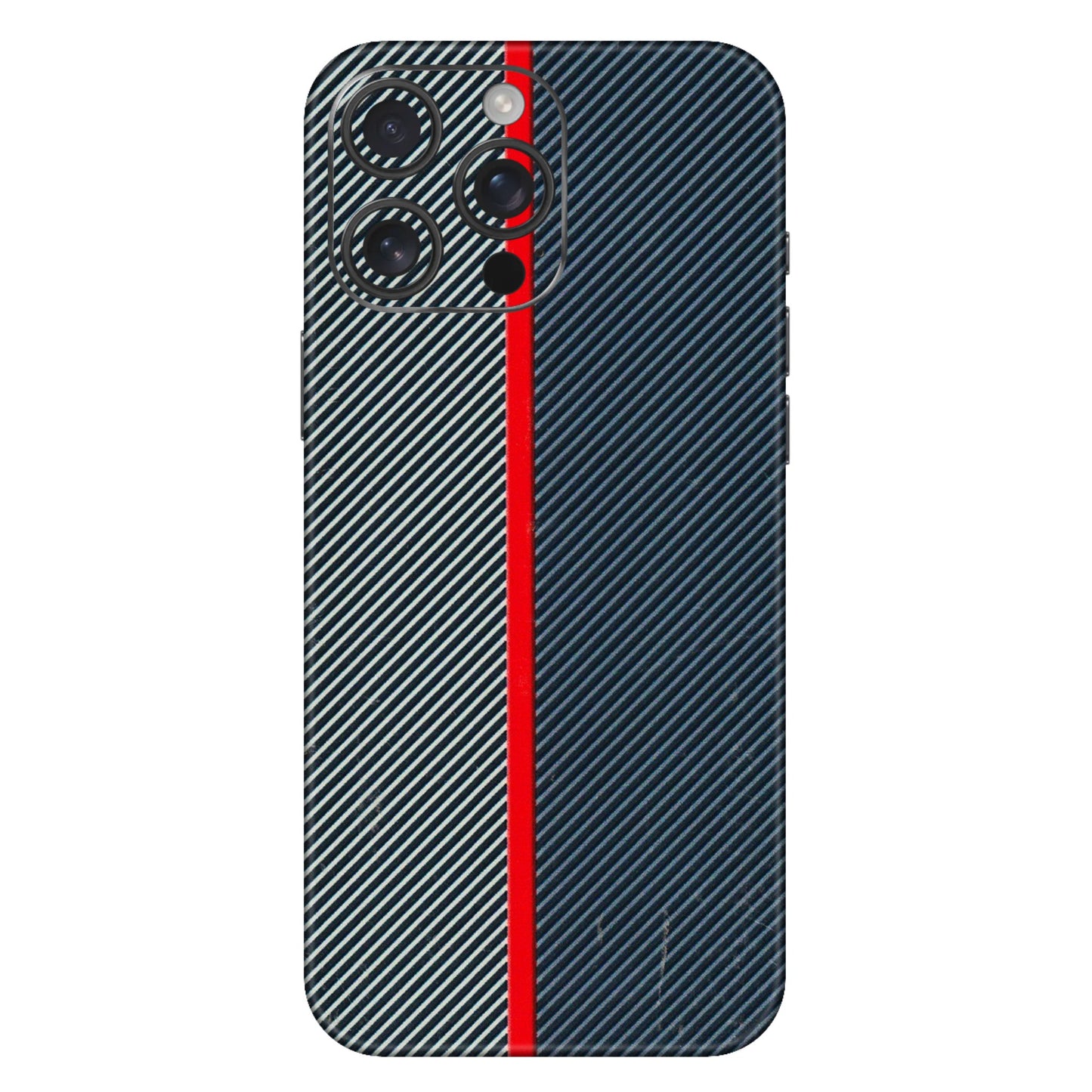 Apple iPhone Skins (All Models) - Blue Sober Lines - 3D Embossed Finish (L-305) iPhone 16 Pro Max
