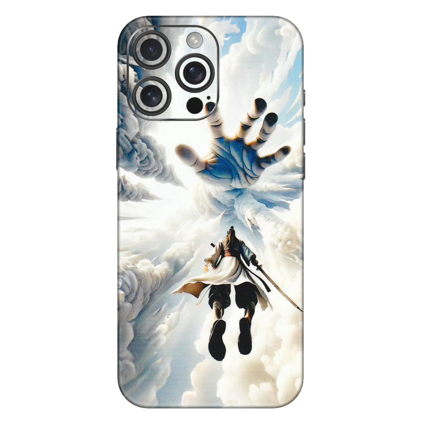 Apple iPhone Skins (All Models) - Big Hand With Monkey King - 3D Embossed Finish (L-323) iPhone 16 Pro Max