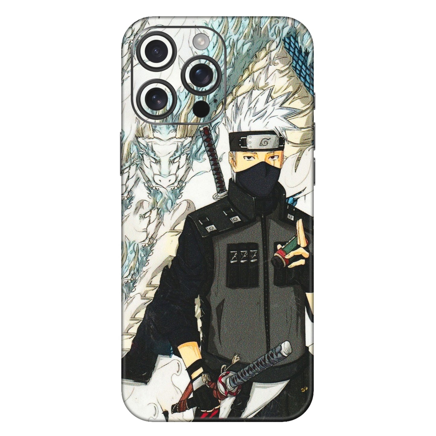 Apple iPhone Skins (All Models) - Kakashi Hatake Naruto Anime - 3D Embossed Finish (L-46) iPhone 16 Pro Max