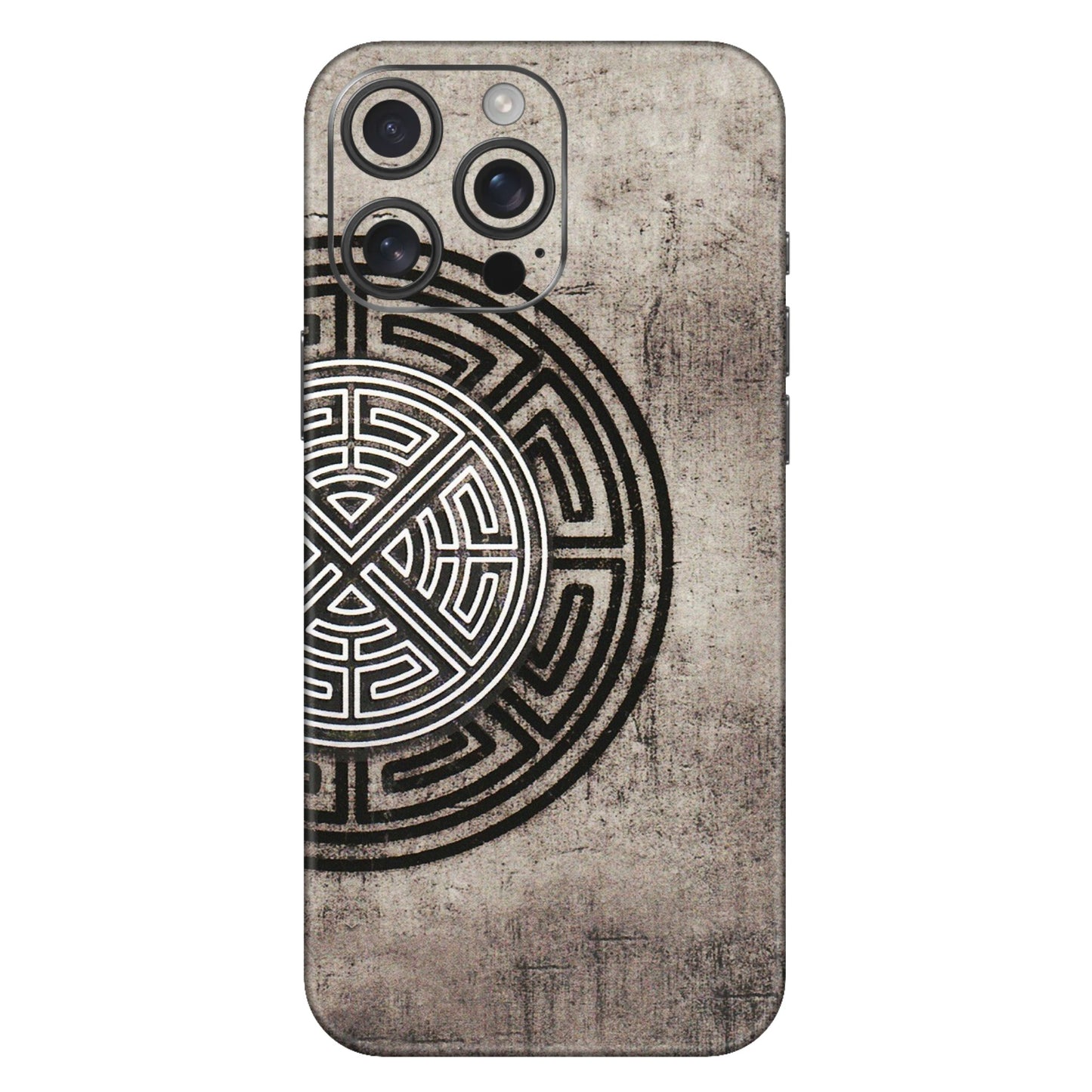Apple iPhone Skins (All Models) - Mysterious Circular Design - 3D Embossed Finish (L-63) iPhone 16 Pro Max