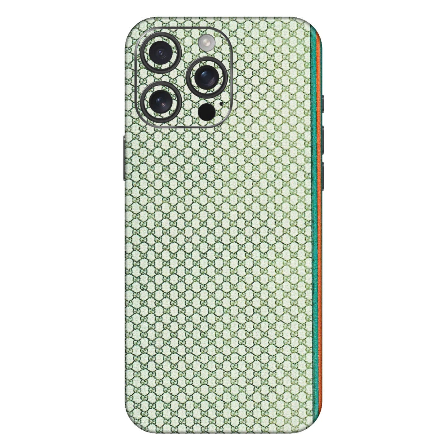 Apple iPhone Skins (All Models) - Gucci Fabric Pattern - 3D Embossed Finish (L-73) iPhone 16 Pro Max