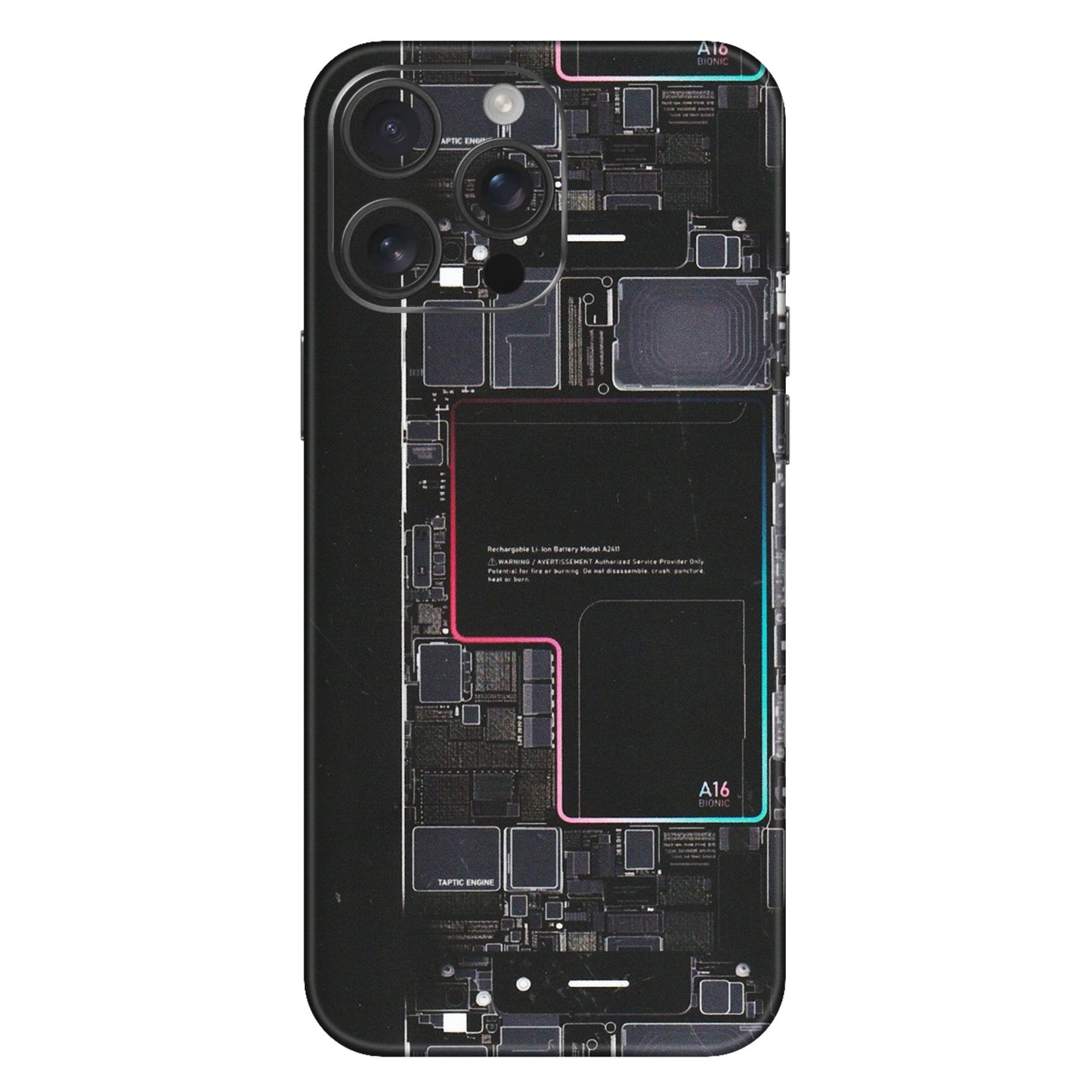 Apple iPhone Skins (All Models) - Motherboard Circuit Layout - Matte Finish (M-117) iPhone 16 Pro Max