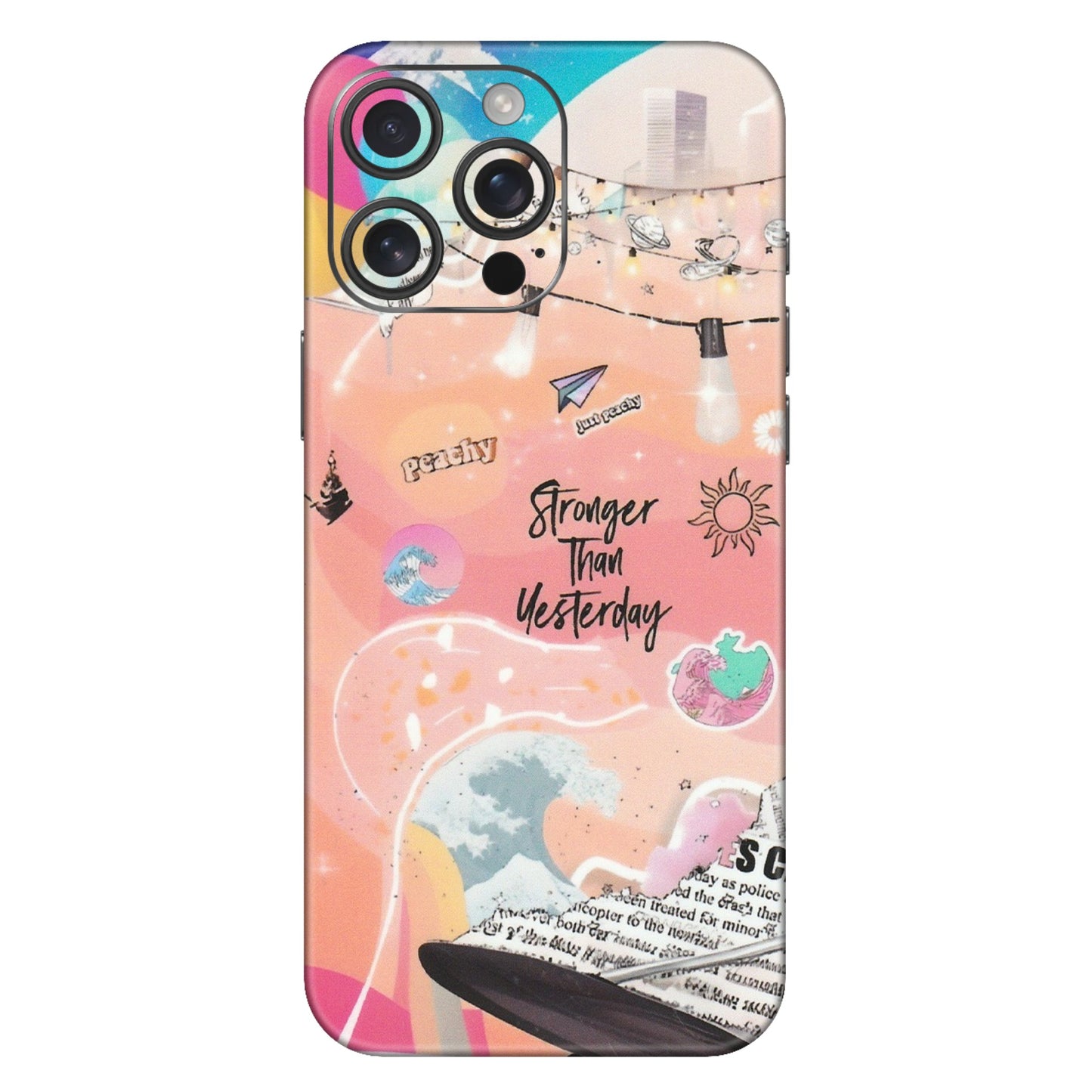 Apple iPhone Skins (All Models) - Stronger Then Yesterday - Matte Finish (M-128) iPhone 16 Pro Max