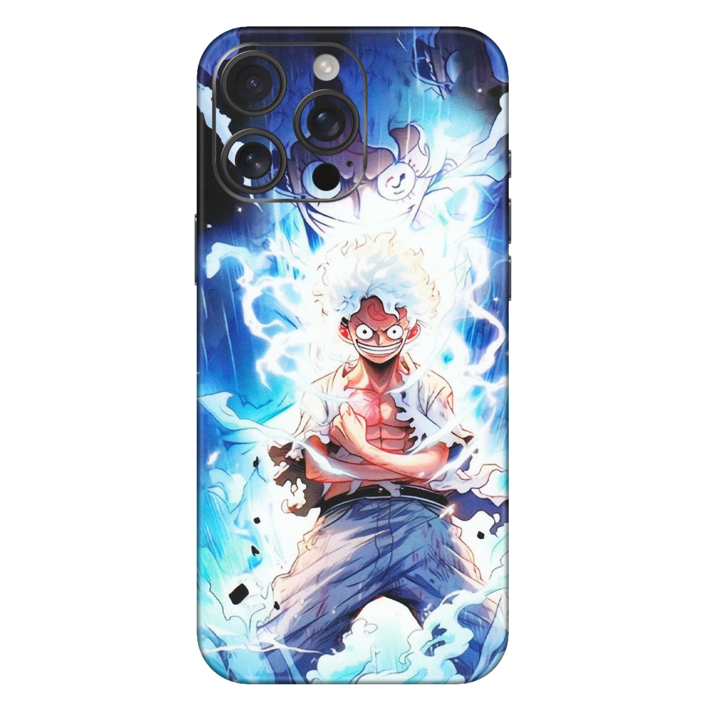 Apple iPhone Skins (All Models) - Blue Thunder Luffy Anime - Matte Finish (M-132) iPhone 16 Pro Max