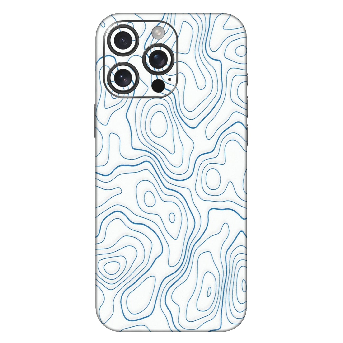 Apple iPhone Skins (All Models) - Blue And White Swirls - Matte Finish (M-139) iPhone 16 Pro Max
