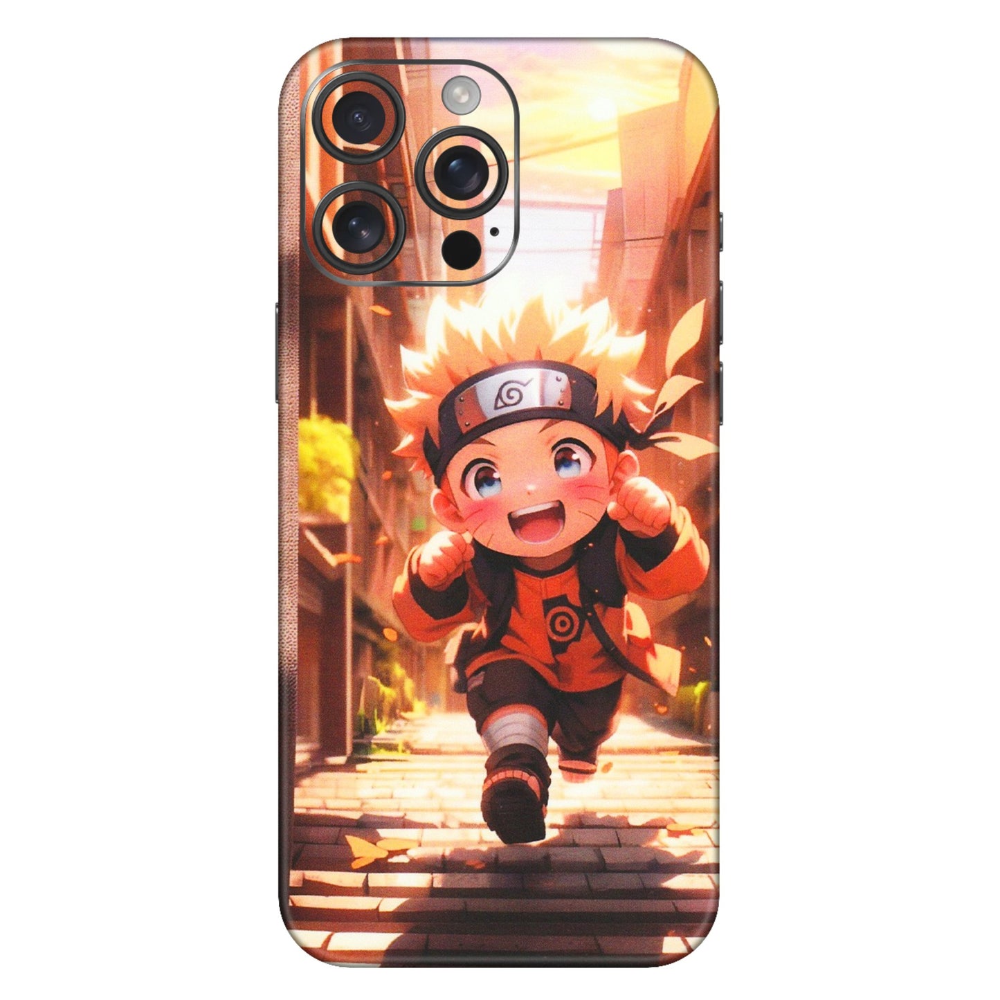 Apple iPhone Skins (All Models) - Naruto Cute Toon Running - Matte Finish (M-04) iPhone 16 Pro Max