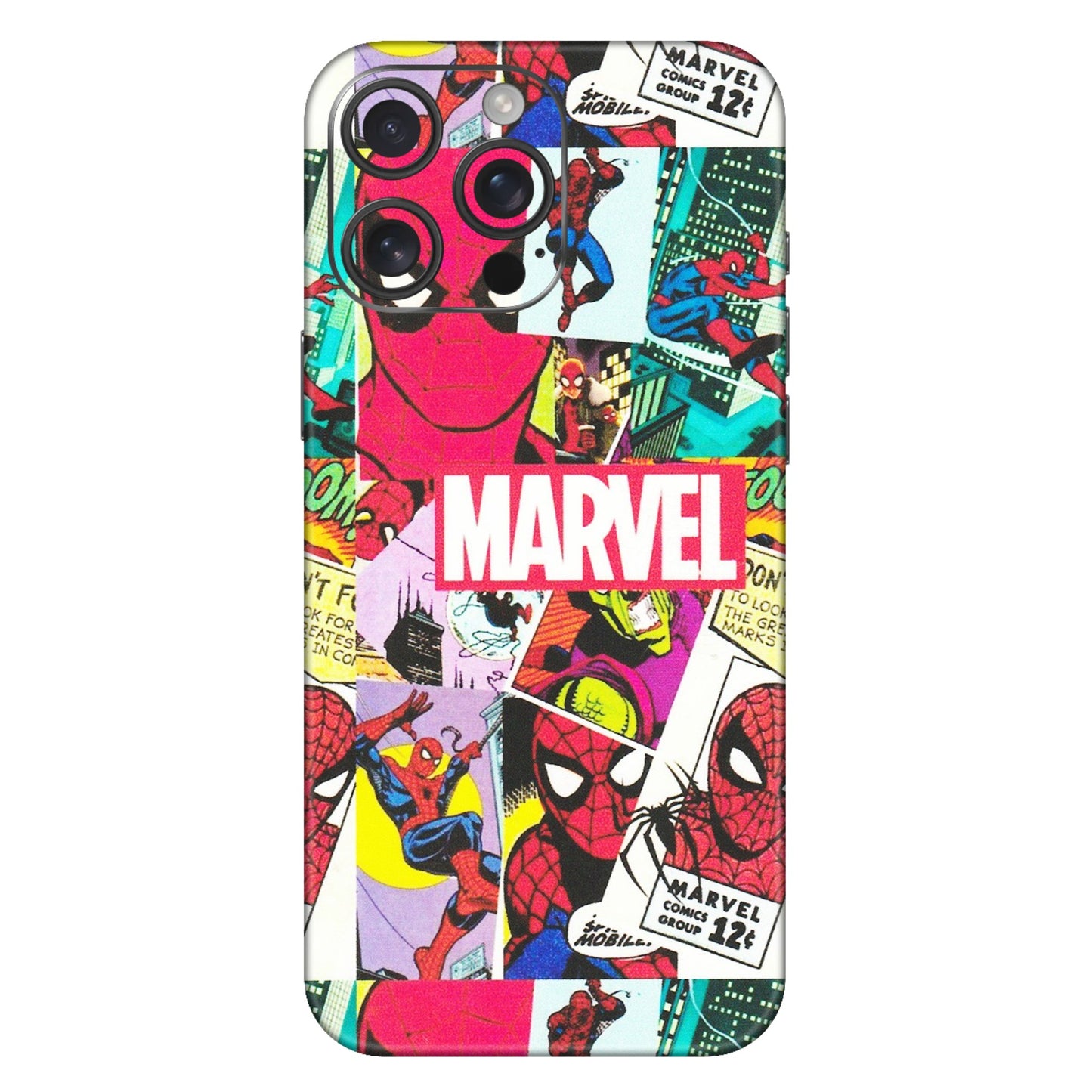 Apple iPhone Skins (All Models) - Marvel Comic Spiderman Grafitti - Matte Finish (M-72) iPhone 16 Pro Max