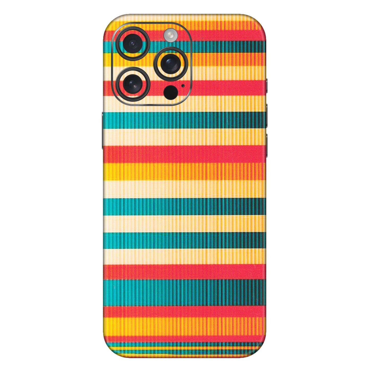 Apple iPhone Skins (All Models) - Colourful Stripes Soothing Effect - Matte Finish (M-86) iPhone 16 Pro Max