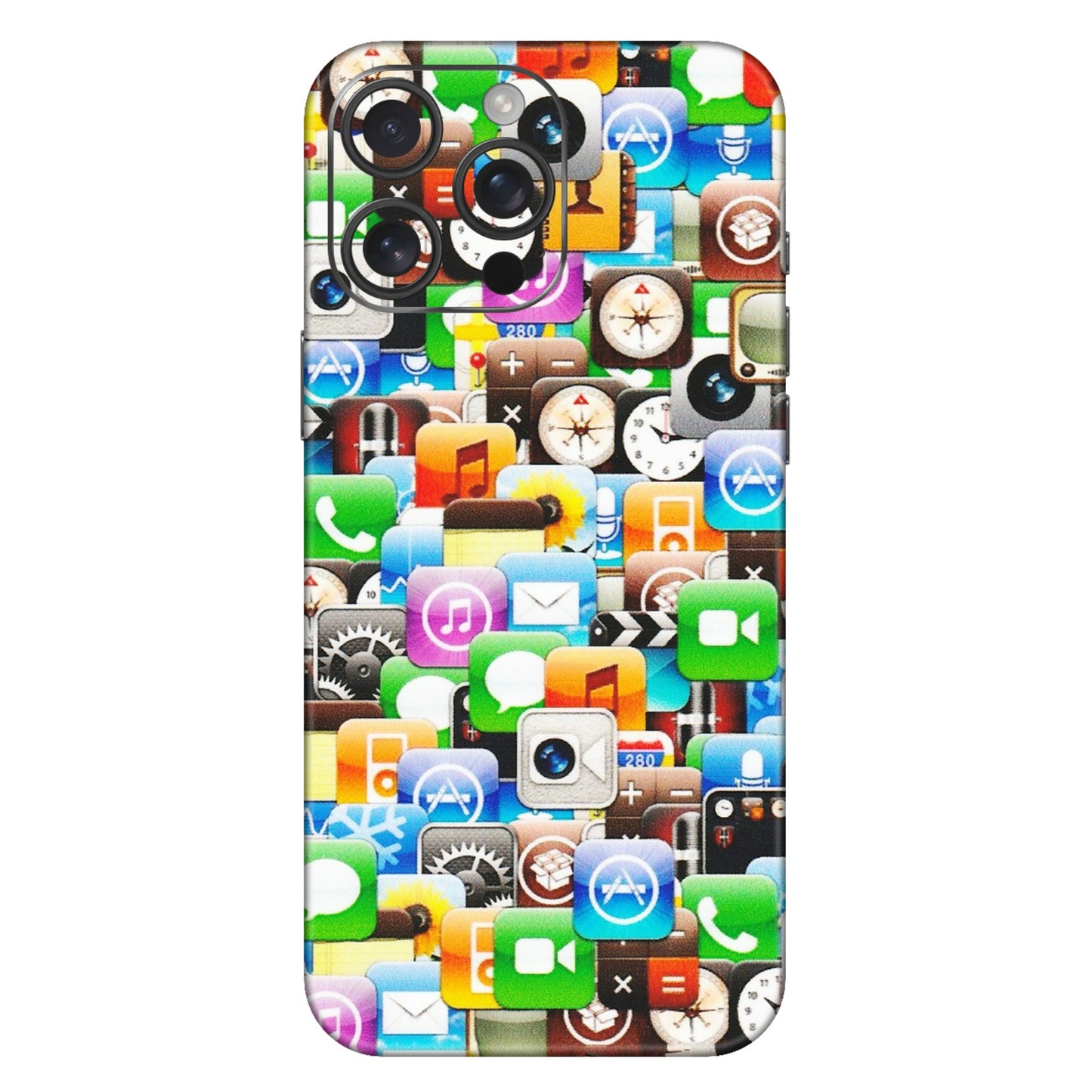 Apple iPhone Skins (All Models) - All Apple Icons - Matte Finish (M-93) iPhone 16 Pro Max