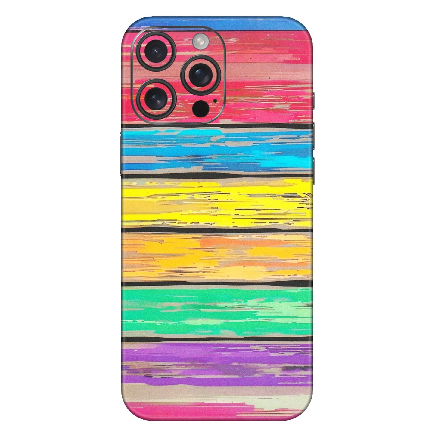 Apple iPhone Skins (All Models) - Multi Colour Wooden Wall - Matte Finish (M-96) iPhone 16 Pro Max