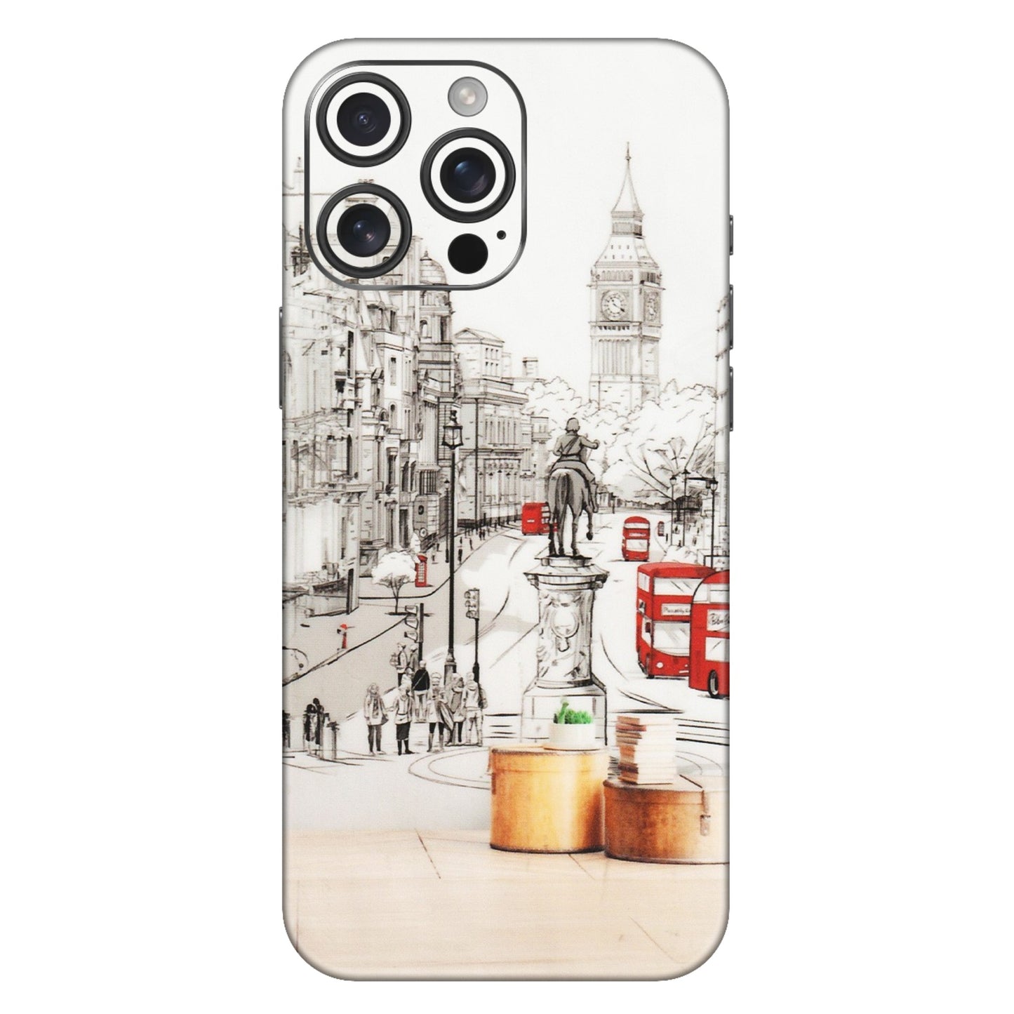 Apple iPhone Skins (All Models) - London Street - Transparent Finish (T-02) iPhone 16 Pro Max