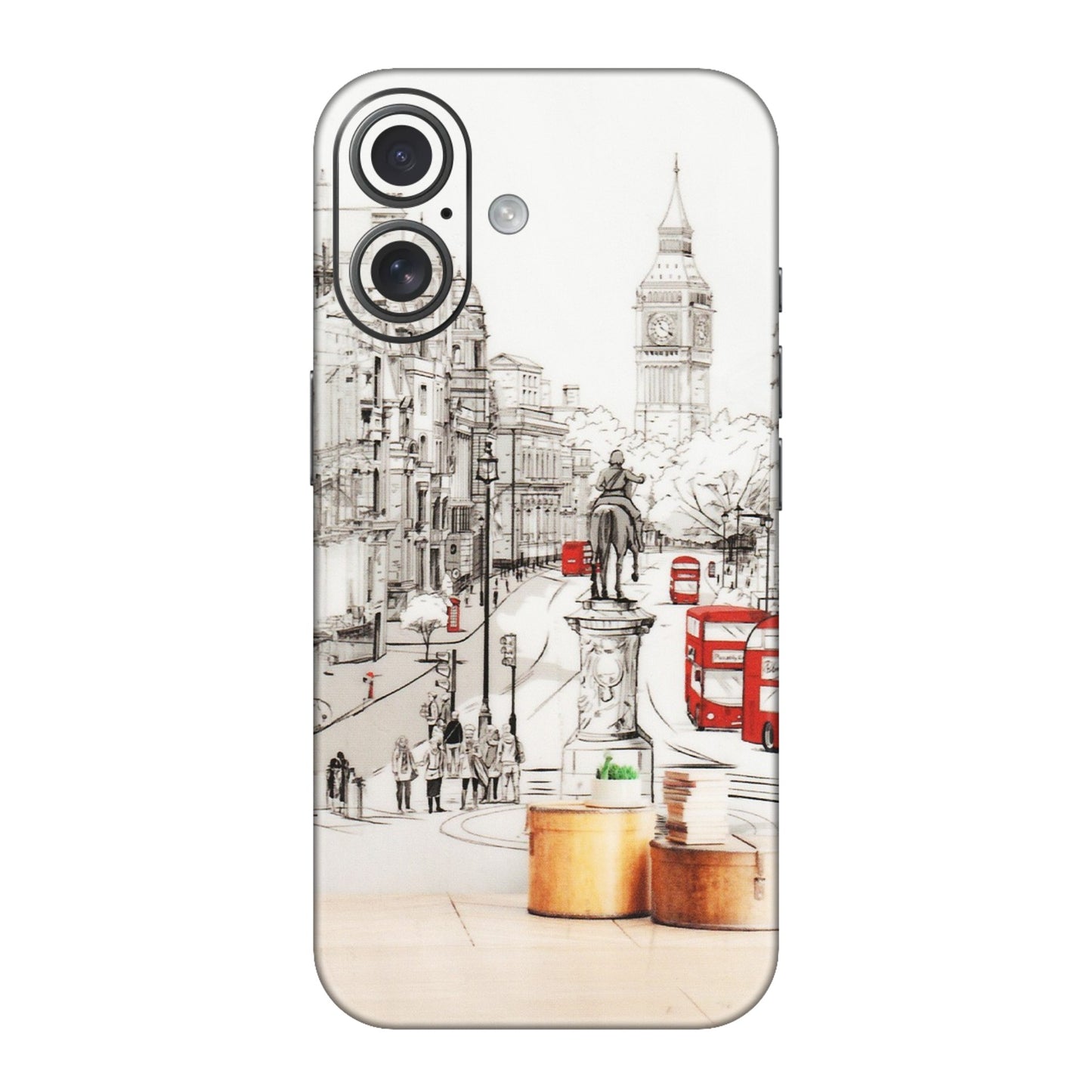 Apple iPhone Skins (All Models) - London Street - Transparent Finish (T-02) iPhone 16