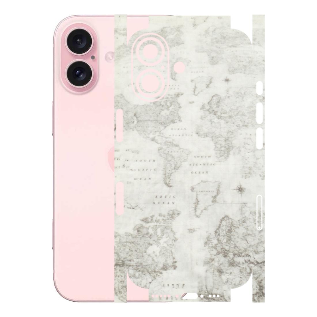 Apple iPhone Skins (All Models) - World Travel Map - Transparent Finish (T-04) iPhone 16
