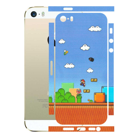 Apple iPhone Skins (All Models) - Mario Game Scene - Matte Finish (M-24) iPhone 5S