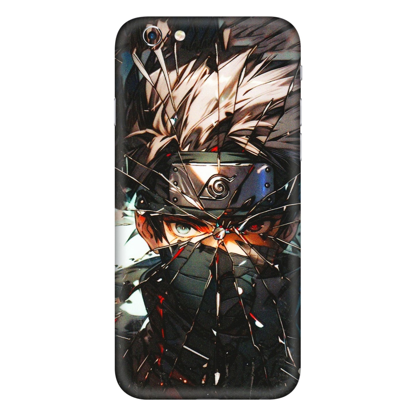 Apple iPhone Skins (All Models) - Kakashi Shattered Glass Effect - 3D Embossed Finish (L-237) iPhone 6S Plus