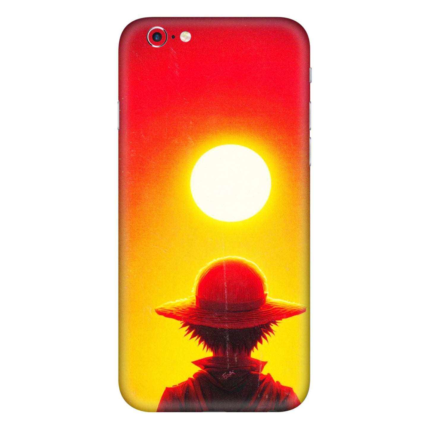 Apple iPhone Skins (All Models) - Cool Sunset With Monkey D.Luffy Anime - 3D Embossed Finish (L-329) iPhone 6S Plus