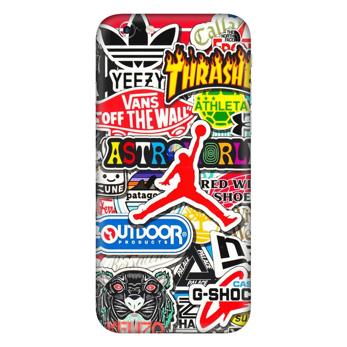 Apple iPhone Skins (All Models) - Multi Brands Sticker Graffiti - 3D Embossed Finish (L-37) iPhone 6S Plus