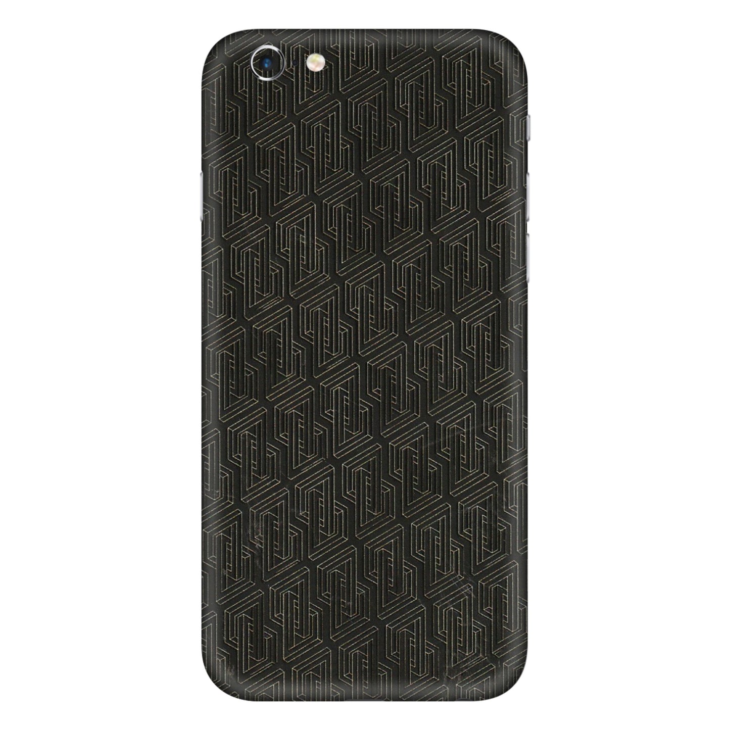 Apple iPhone Skins (All Models) - Black Abstract Pattern - 3D Embossed Finish (L-117) iPhone 6 Plus