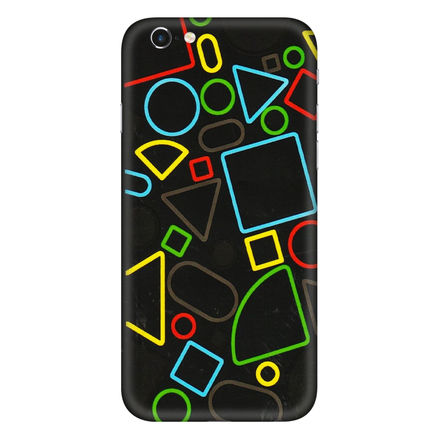 Apple iPhone Skins (All Models) - Black Shapes - 3D Embossed Finish (L-131) iPhone 6 Plus