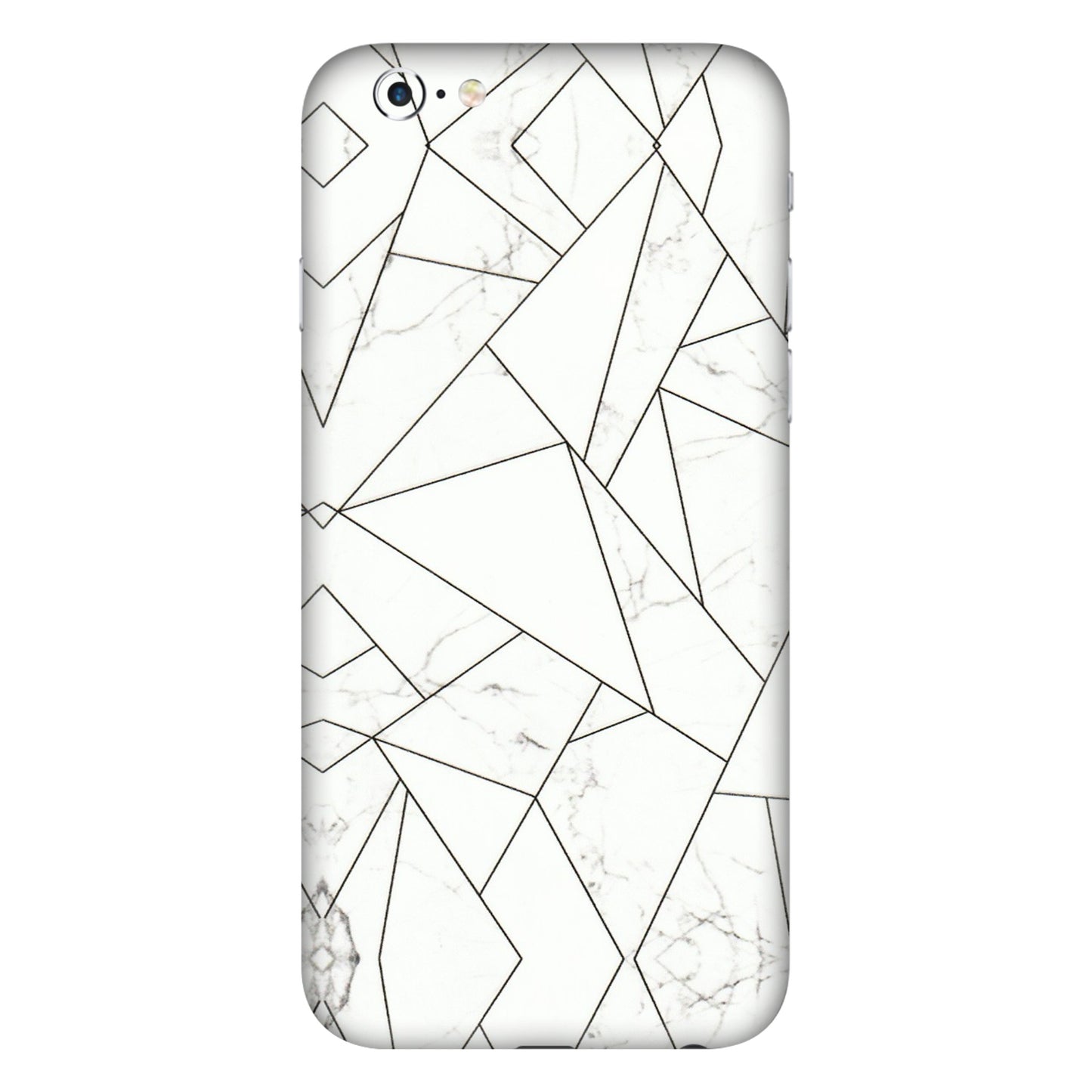 Apple iPhone Skins (All Models) - Luxury White Marble Effect - 3D Embossed Finish (L-168) iPhone 6 Plus