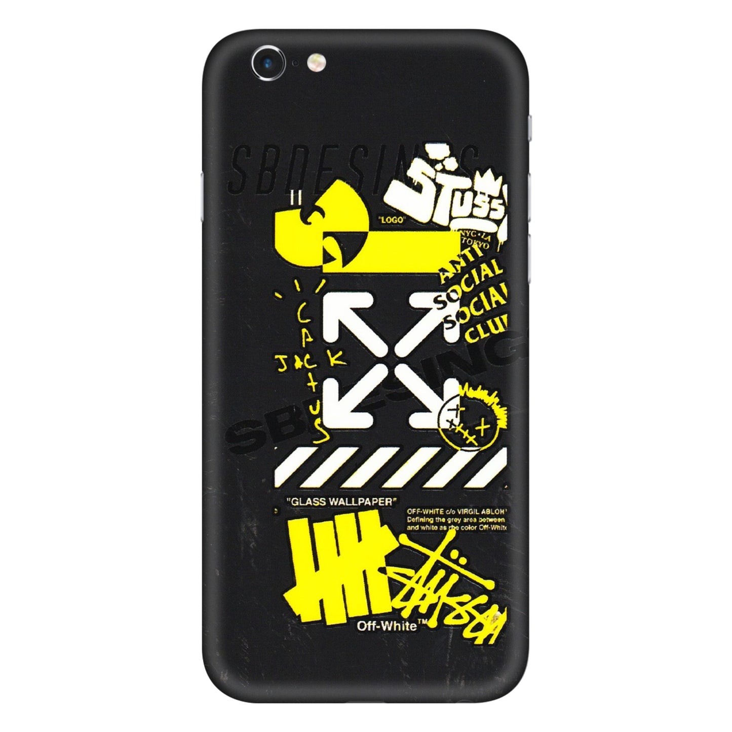 Apple iPhone Skins (All Models) - Anti Social Graffiti - 3D Embossed Finish (L-198) iPhone 6 Plus