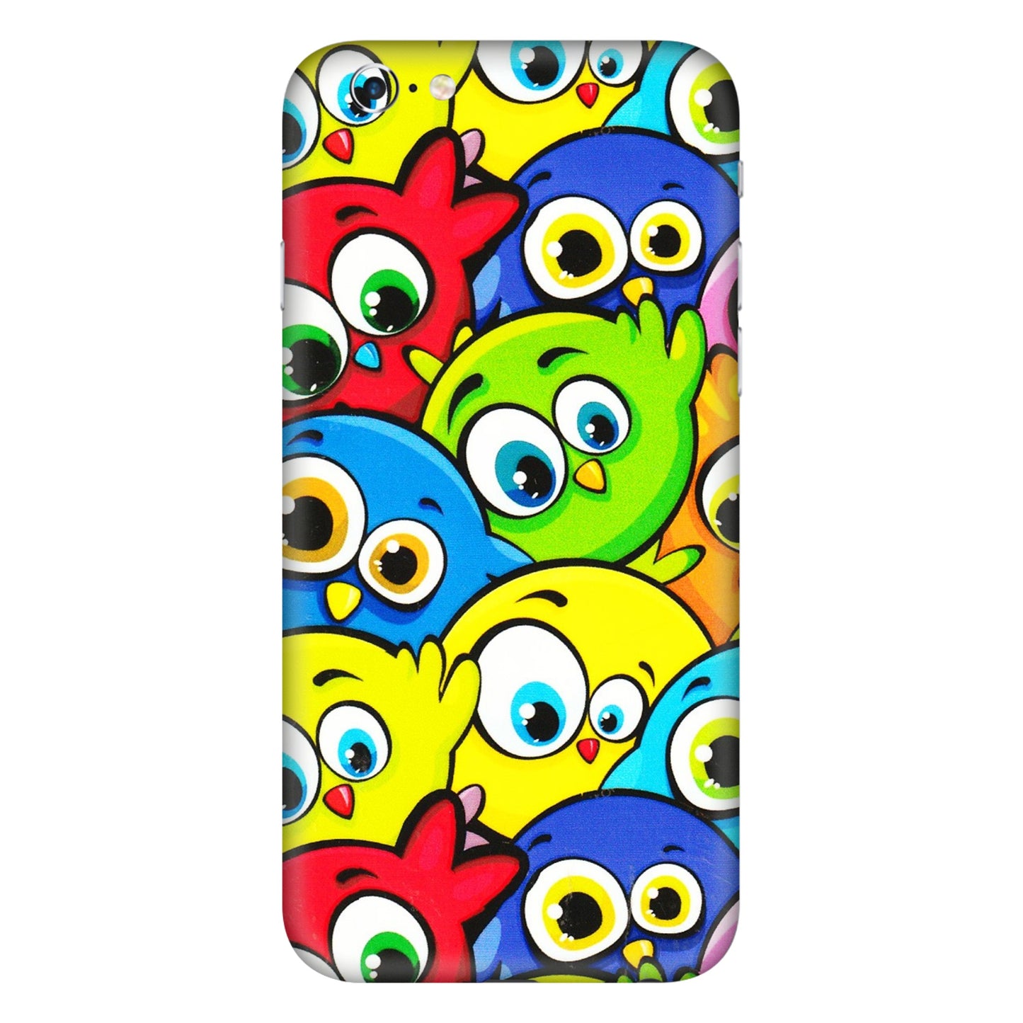 Apple iPhone Skins (All Models) - Cute Fluffy Birds - 3D Embossed Finish (L-213) iPhone 6 Plus