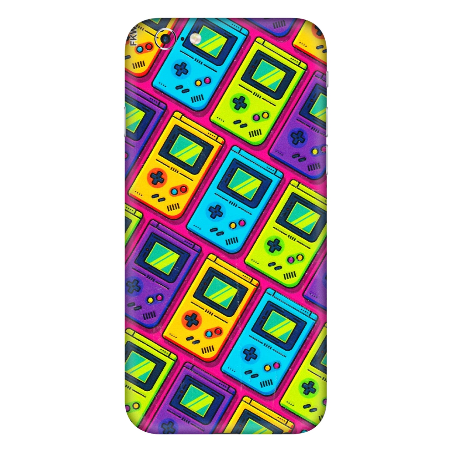 Apple iPhone Skins (All Models) - Gameboy Colourful - 3D Embossed Finish (L-266) iPhone 6 Plus